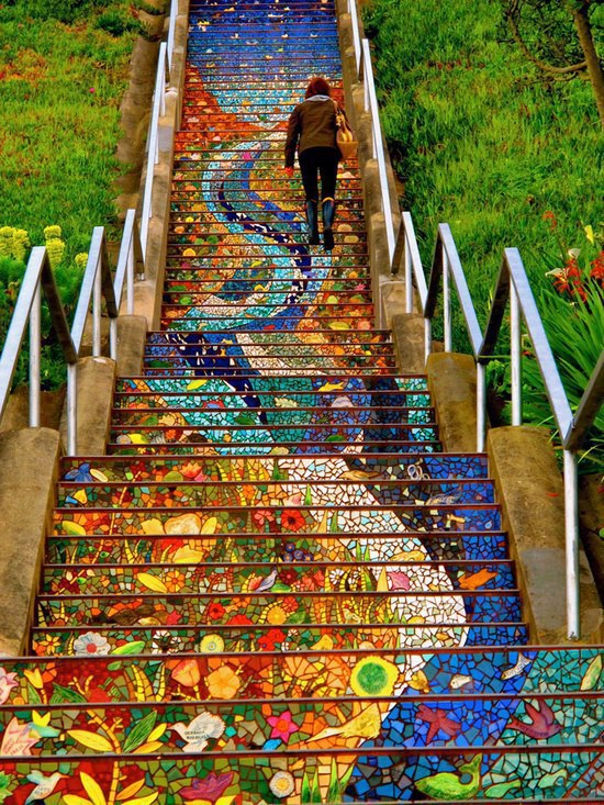 San Fransisco-i titkos mozaik lépcső